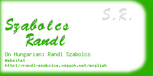szabolcs randl business card